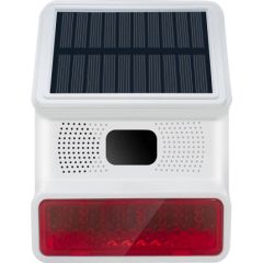 Wireless outdoor solar powered strobe light siren PGST PE-523