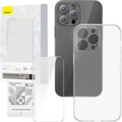 Transparent Case and Tempered Glass set Baseus Corning for iPhone 12 Pro Max Neoriģinālie Maciņi