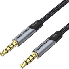 TRRS 3.5mm Male to Male Aux Cable 1.5m Vention BAQHG Gray
