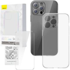 Transparent Case and Tempered Glass set Baseus Corning for iPhone 14 Pro Neoriģinālie Maciņi