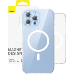 Magnetic Phone Case for iP 13 PRO MAX Baseus OS-Lucent Series (Clear)
