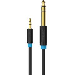3.5mm TRS Male to 6.35mm Male Audio Cable 3m Vention BABBI (black)