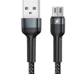 Cable USB Micro Remax Jany Alloy, 1m, 2.4A (black)