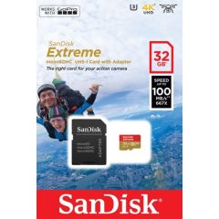 SanDisk карта памяти microSDHC 32GB Action Extreme A1 + адаптер