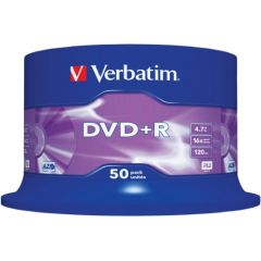 Verbatim DVD+R Matt Silver 4,7GB 16x 50шт
