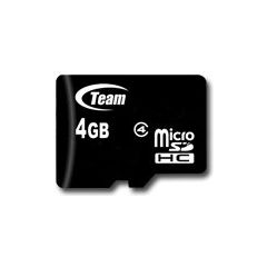 TEAM GROUP Memory ( flash cards ) 4GB Micro SDHC Class 4 with Adapter