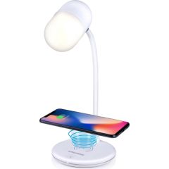 Grundig LED desk lamp 3:1 12-12-32cm include wireless charger 10W and built-in Bluetooth speaker