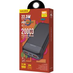 KAKUSIGA KSC-888 power bank 20000mAh | 2 x USB | 22.5W черный