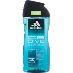 Adidas Ice Dive / Shower Gel 3-In-1 250ml New Cleaner Formula
