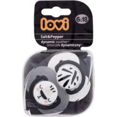 Lovi Salt&Pepper / Dynamic Soother 2pc 6-18m