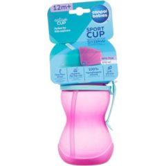 Canpol Active Cup / Sport Cup With Flip-Top Straw 370ml Pink