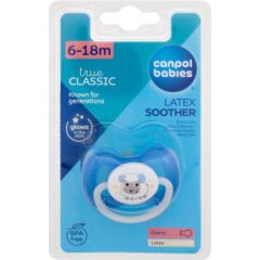 Canpol Bunny & Company / Latex Soother 1pc Blue 6-18m