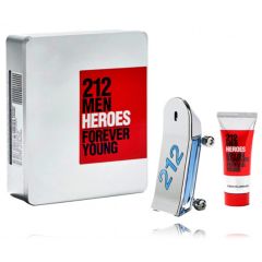 Carolina Herrera 212 Men Heroes komplekts vīriešiem (90 ml. EDT + 100 ml. dušas želeja)