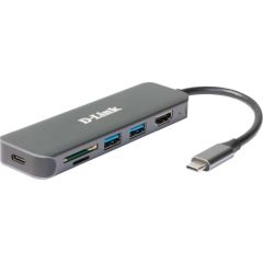 D-Link DUB-2327  6-in-1 USB-C Hub mit HDMI/USB-PD/SD-Reader retail