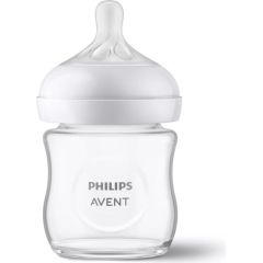 Philips Avent Natural Response stikla zīdaiņu pudelīte 125 ml, jaundzimušā knupītis, 0m+ - SCY930/01