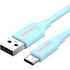 USB 2.0 A to USB-C 3A cable 1.5m Vention COKSG light blue