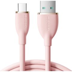 Joyroom Cable Colorful 3A USB to USB C SA29-AC3 / 3A / 1,2m (pink)