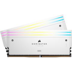 Corsair DDR5 - 32GB - 6400 - CL 32 (2x 16 GB) dual kit (white, CMP32GX5M2B6400C32W, Dominator Titanium, INTEL XMP)