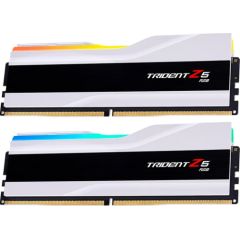 G.Skill DDR5 - 96GB - 6400 - CL - 32 (2x 48 GB) dual kit, RAM (white, F5-6400J3239F48GX2-TZ5RW, Trident Z5 RGB, INTEL XMP)