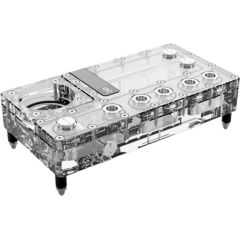 Alphacool Core Distro Plate 240 right VPP/D5, distributor (transparent/silver, integrated reservoir)