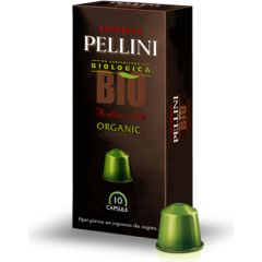 Pellini Top Bio Ground coffee capsules Coffee Capsules for Nespresso coffee machines, 10 capsules, 100% Arabica, 50 g