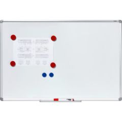 Sienas tāfele DAHLE 120x180cm, balta lakota, alumīnija rāmis Baltās tāfeles