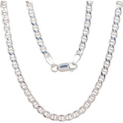 Серебряная цепочка Марина 3.9 мм, алмазная обработка граней #2400080, Серебро 925°, длина: 60 см, 14.4 гр.