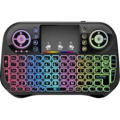 Компактная беспроводная клавиатура Fusion Rainbow с тачпадом и разноцветной подсветкой для Android | iOS | TV | PC