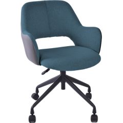 Task chair KENO with castors, blue/grey