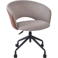 Task chair KARINA with castors, beige/light brown