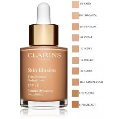 Clarins Skin Illusion Natural Hydrating 30 ml meikapa bāze 108 Sand