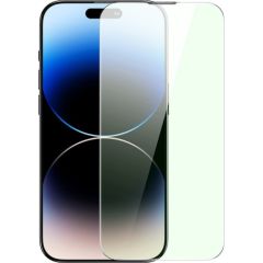 BASEUS ANTI BLUE LIGHT 0.3MM GLASS APPLE IPHONE 14 PRO MAX WITH DUST FILTER + MOUNTING FRAME