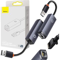 Baseus Lite Series USB to RJ45 network adapter, 100Mbps (gray)