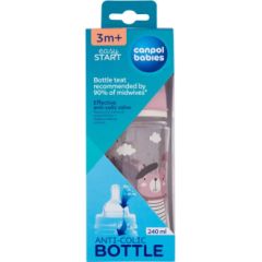 Canpol Bonjour Paris / Easy Start Anti-Colic Bottle 240ml Pink 3m+