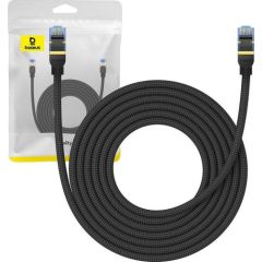 Braided network cable cat.7 Baseus Ethernet RJ45, 10Gbps, 5m (black)