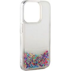 iLike iPhone 15 Plus Silicone Case Water Glitter Apple Rainbow