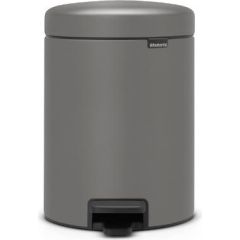 Brabantia atkritumu tvertne ar pedāli NewIcon, 5l, mineral concrete grey Papīra - atkritumu grozi