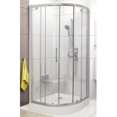 Ravak dušas stūris XP1CP4-90, 900x900 mm, r=550, h=1950, spīdīgs/caurspīdīgs stikls
