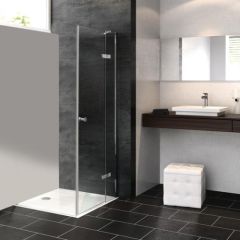 Huppe dušas durvis Aura elegance, 900 mm, h=1900, labā puse, hroms/caurspīdīgs stikls