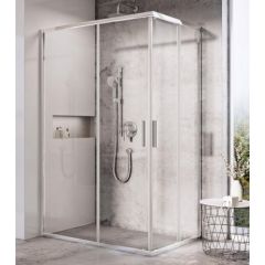 Ravak dušas durvis stūrim BLSRV2K, 900 mm, h=1950, spīdīgs/caurspīdīgs stikls