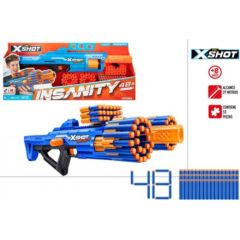 Pistole ar 48 porol. šautriņām līdz 27 m X-Shot Insanity Berzerko ZURU 8 g+ CB47146 Rotaļu ieroči - NERF, Brimarex, Simba