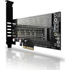 Axagon Adapter PCIe x4 - 2x M.2 NVMe M-key + SATA B-key slot (PCEM2-D)