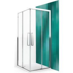 dušas durvis stūrim ECS2P, 900 mm, h=2050, labā puse, black elox/caurspīdīgs stikls