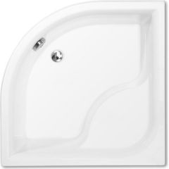 dušas paliktnis Viki Lux, 800x800 mm, h=480, r=550, balts akrila
