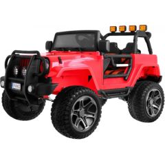 Vienvietīgs "Jeep Monster" elektromobilis, sarkans