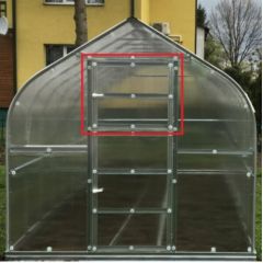 Papildus logs siltumnīcai KLASIKA STANDART 800x670mm, bez pārklājuma Siltumnīcas