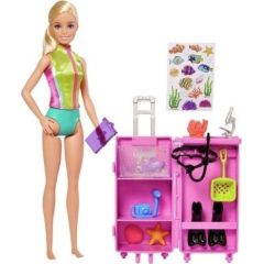 Lalka Barbie Mattel Biolożka morska Zestaw z lalką HMH26