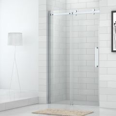 dušas durvis OBZD2, 1400 mm, h=1950, briliants/caurspīdīgs stikls