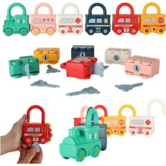 RoGer Sensorā rotaļlieta Montesori Vilciens piekaramās atslēgas