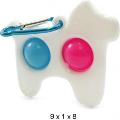 Mocco Bubble Pop Антистрессовая игрушка собачка / Брелок / белый